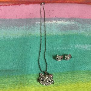 Brand new Hello Kitty Necklace and earrings set